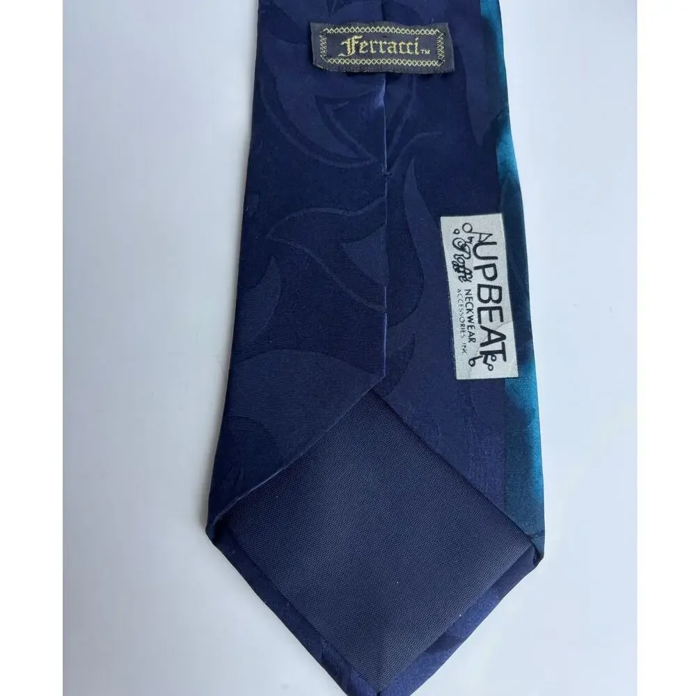 UPBEAT BY ROFFE Neck Tie Ferracci Musical Notes 100% Silk Art to Wear